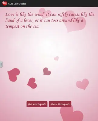 Cute Love Quotes android App screenshot 2