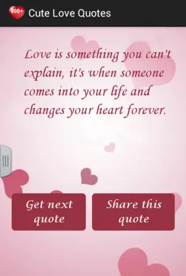 Cute Love Quotes android App screenshot 3